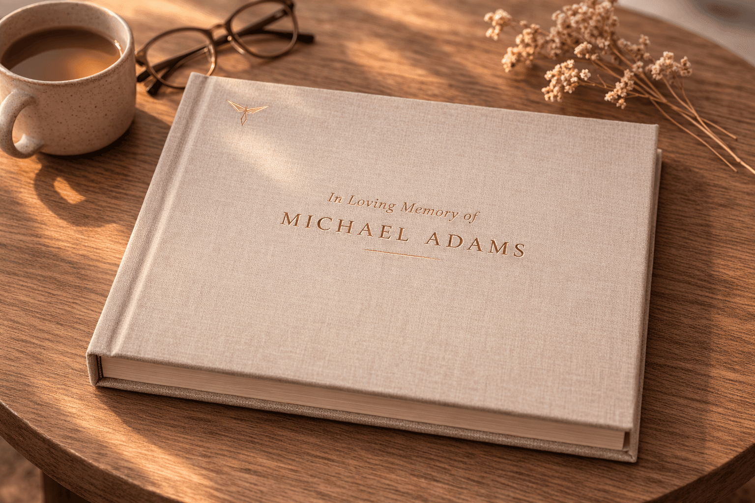 The Encapsoul Heirloom — a museum-quality hardcover memorial book